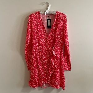Nasty Gal Floral Ruffle Playsuit Romper